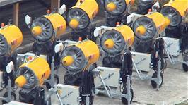 Snow canons, ready to make snow during the winter season